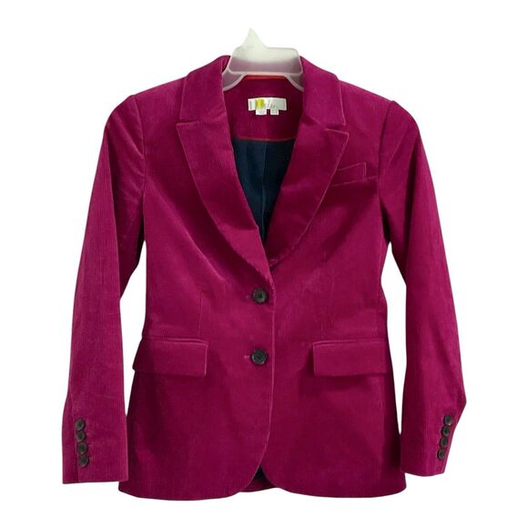 Boden- Corduroy Fuchsia Classic Tailored Blazer-Size 2P - Picture 1 of 8